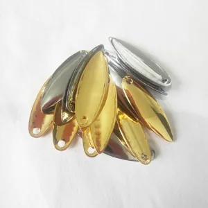 Cuchillas Spinner de Hojata de Sauce de Metal Accesorios Señuelos Pesca DIY Oro