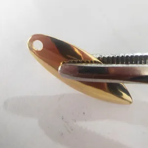 Hoja de sauce dorada para modificación de señuelo de pesca DIY, accesorio de metal.