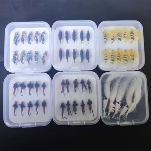 Fishing Lure Set Artificial Fly Fishing Hooks Boxed Bionic Insect Bait Micro Lure Trout Bass Fishing Tackle Kit