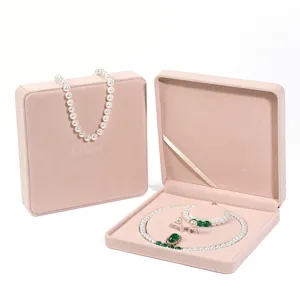 Samt Schmuckkästchen Perlenkette Aufbewahrungsbox Dreiteiliges Set Ring Display Etui Geschenkbox Verpackung Für Damen Schmuck