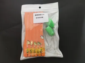 Conjunto de línea de anzuelo de mosca de abeja de pesca con ayudas de lanzamiento y señuelos.