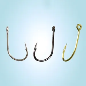 Onering Iseni fishing hooks bulk set featuring three metallic colors for sea and lure fishing.