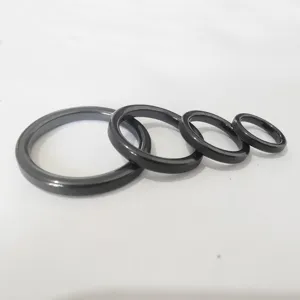 Zwarte keramische geleideringen set voor vishengel reparatie, 4 verschillende maten.