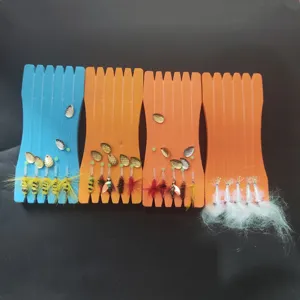 Set de señuelos de pesca micro con moscas para pesca, cucharas y tablas de espuma.