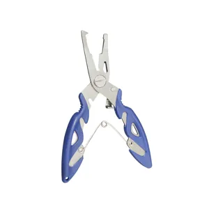 Stainless steel multi-functional fishing pliers lure pliers for cutting line and opening split rings.