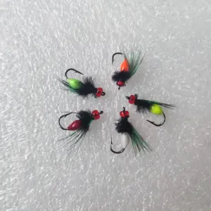 Bionic Fly Fishing Lures Artificial Insect Bait With Feather Metal Hook Micro Lure For Freshwater Fishing
