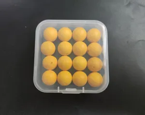 12mm foam fishing floating beads set in a clear box, perfect for carp fishing rigs and bait.