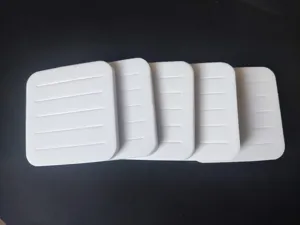 White foam insert for fly fishing lure box, replacement sponge pad with horizontal slots.