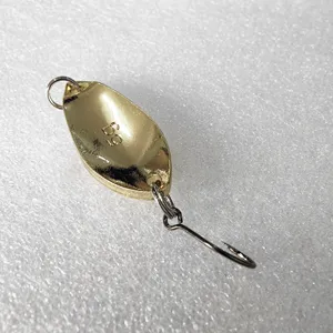 Metal spoon fishing lure 5g single hook trout bass freshwater saltwater minnow bait