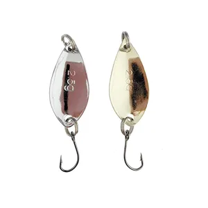 2.5g metal spoon fishing lure with single hook, casting spoon bait for freshwater and saltwater fishing
