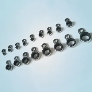 Stainless steel ceramic fishing rod guide ring set, durable DIY fishing tackle parts.