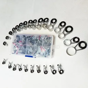Fishing Rod Guide Ring Set Stainless Steel Ceramic Line Eye Rings Repair Kit Fishing Tackle Accessories