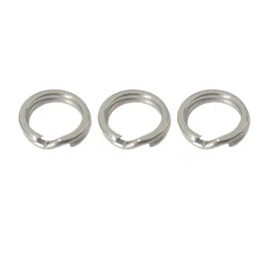 Anneaux fendus plats en acier inoxydable pour leurres, connecteurs durables, 3 pcs.