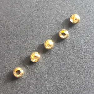 Gold metal beads copper spacer beads for fishing lure accessories 3mm 4mm craft DIY wholesale