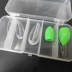 Micro casting bubble set fishing float lure accessories transparent tackle box 5pcs