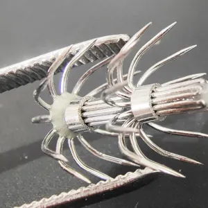 Stainless steel double-layer 12-claw squid hook, barbless sea fishing umbrella jig lure.