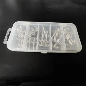 12-Krallen Leuchtende Tintenfisch Haken Set mit Aufbewahrungsbox Meeresangeln Zubehör