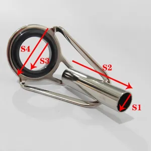 Roestvrijstalen vishengel tip top geleide ring DIY visreparatie reserveonderdelen