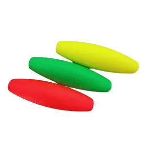 Oval European fishing float set, colorful cigar floats for sea rod long casting accessories.