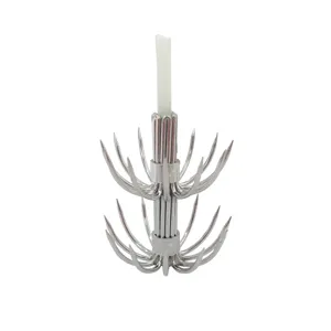 Stainless steel double layer 12 prong luminous squid hook umbrella jig for sea fishing