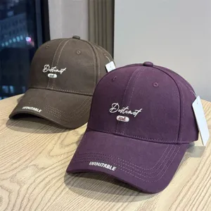 Unisex Cotton Baseball Cap Adjustable Curved Brim Snapback Hat Embroidery Letter Streetwear Dad Hat For Men Women