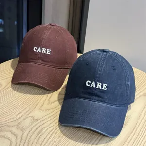 Women's Casual Cotton Baseball Cap Letter Embroidery Adjustable Sun Protection Dad Hat