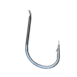 High-quality barbed fishing hook single metallic sharp design for outdoor angling and fishing gear.