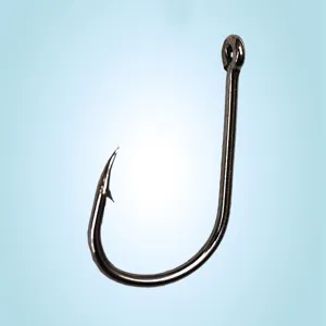 High-quality eyed fishing hook with barb for freshwater and saltwater fishing tackle