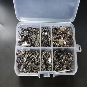 Set de 200 esmerillones de pesca imperdibles barril conectores accesorios caja