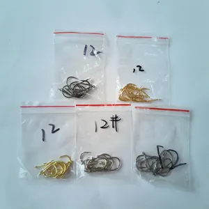 Carbon Steel Barbed Fishing Hooks With Hole Flattened Design Sharp Fishing Tackle Accessories For Freshwater Saltwater Fishing