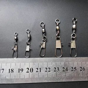 Set de esmerillones de pesca con imperdible tipo B giratorio barril accesorios tallas de medidas