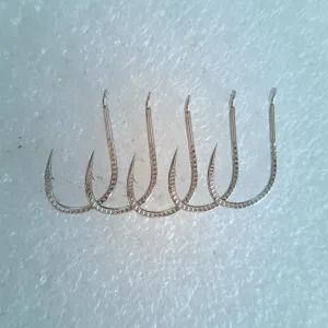 Durable silver fishing hooks with barbs, Iseni style tackle for outdoor fishing main view