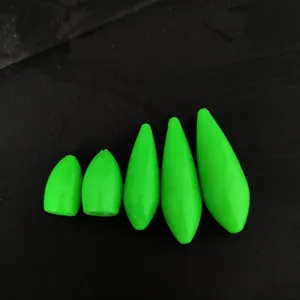Lure fishing floating casting aid set, streamline green water float tackle accessories for anglers.