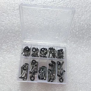 RVS vishengel geleide ring set met opbergdoos top ring visgerei accessoires