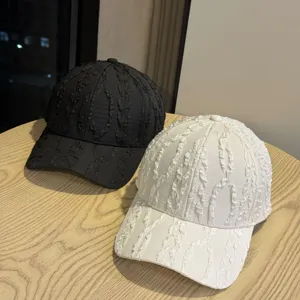 Cappellino da Baseball Casual da Donna con Motivo Plissettato in Cotone Regolabile Cappello da Sole alla Moda
