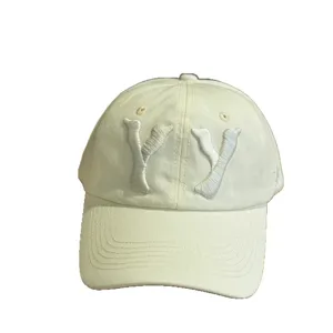 Unisex Cotton Baseball Cap Vintage Style Casual Dad Hat with 3D YY Embroidery Design