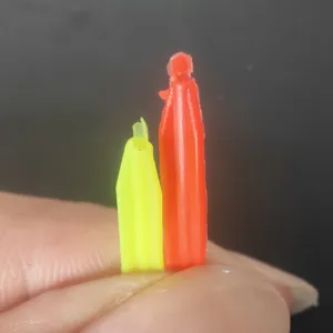 Silicone fishing float tail thickened head eye catching bean triangle diamond fishing tackle accessory