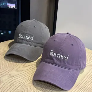 American retro streetwear baseball cap with embroidered letter design, casual duckbill hat.