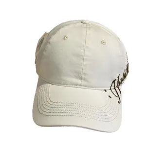 Baseballkappe für Damen, klassischer Baumwollhut mit Stickerei, Sonnenschutz und breiter Krempe.