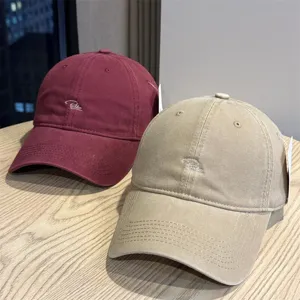 Japanese Style Letter Embroidery Cotton Baseball Cap Casual Adjustable Unisex Duckbill Hat Streetwear Fashion Sun Hat