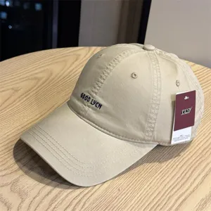 Vintage washed cotton baseball cap for men and women casual sun hat solid color dad hat