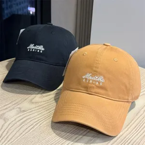 Washed distressed soft top baseball cap for men and women, spring and summer trendy sun hat.