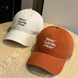 Damen Lässige Baumwolle Buchstabe Stickerei Baseballkappe Verstellbare Outdoor Sonnenschutz Weiche Oberseite