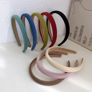 Nouveau serre-tête en velours couleur bonbon d'automne accessoire de cheveux élégant