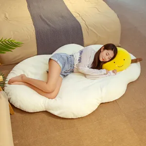Cute fried egg plush floor mat soft giant cushion bedroom tatami sleeping pillow home decor