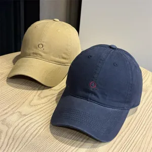 Minimalist embroidered letter baseball cap soft top casual cotton sun hat for daily wear