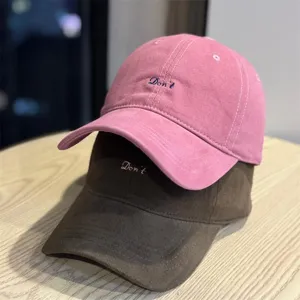 Unisex Cotton Baseball Cap Autumn Casual Letter Embroidery Soft Top Sun Hat Adjustable Outdoor Cap For Men Women