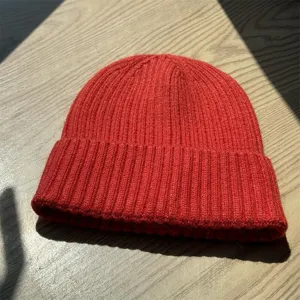 Berretto In Maglia Caldo Donna Invernale Spesso Morbido Lana Casual Colore Unito