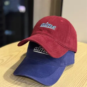 Unisex Cotton Baseball Cap Adjustable Soft Crown Curved Brim Embroidered Letter Casual Dad Hat For Men And Women