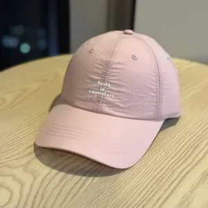 Gorra de béisbol rosa de secado rápido para mujer, sombrero de sol deportivo transpirable.